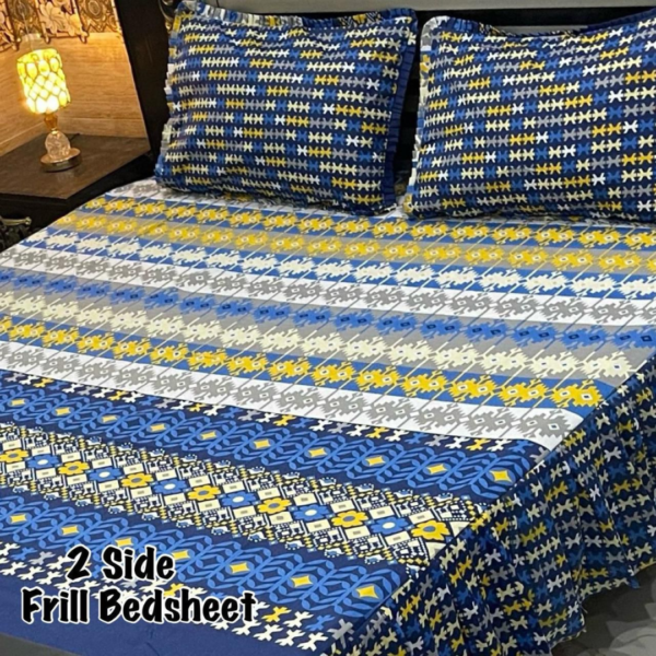 FRILL COTTON BEDSHEET-KING