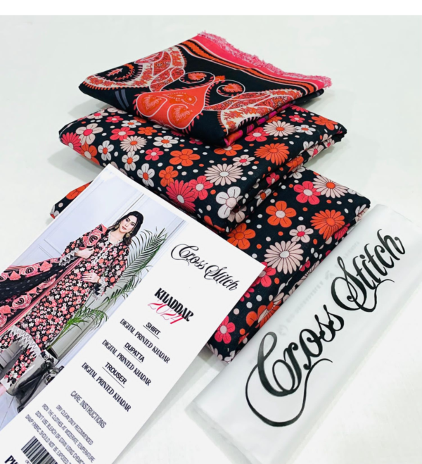 CROSS STITCH KHADDAR 3PC – ORIGINAL